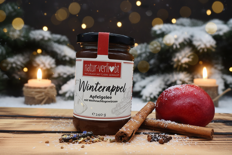 Winterappel - Apfelgelee mit Weihnachtsgewürz- 240g