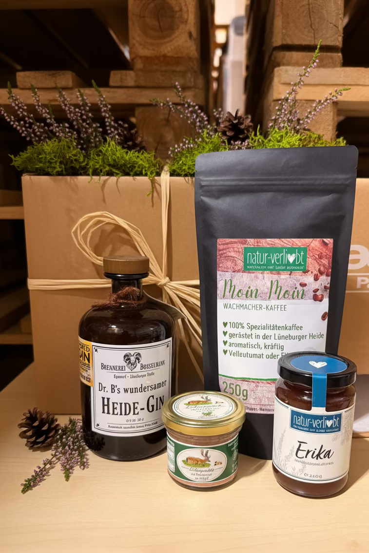 Herzhafte Geschenkbox aus der Lüneburger Heide – Gin, Wildpastete & Genuss